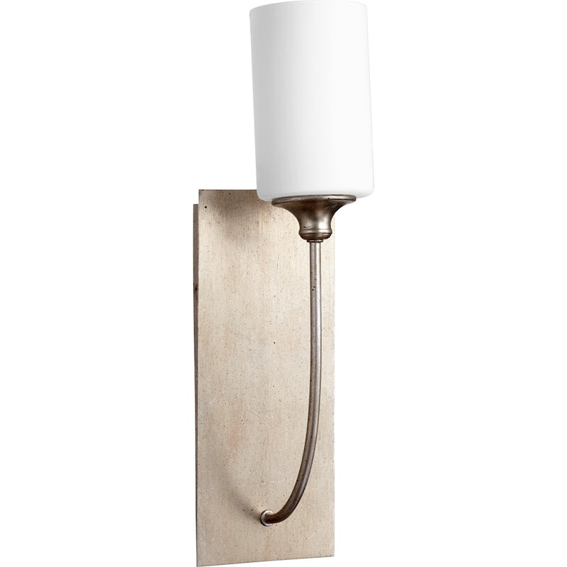 Quorum Celeste 1 Light 5.25' Wall Mount, Aged Silver Leaf