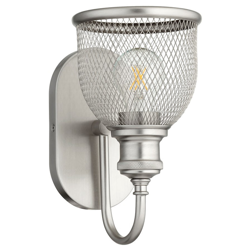 Quorum Omni 1 Light 10.5" Wall Mount, Satin Nickel