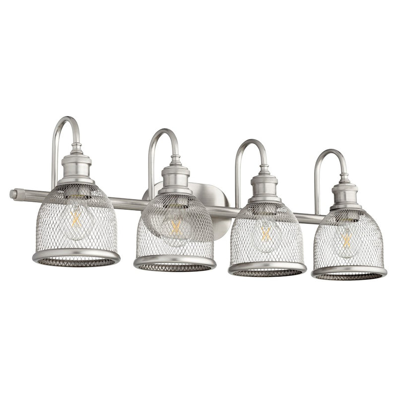 Quorum Omni 4 Light Vanity, Satin Nickel