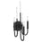 Quorum Summit 3Lt Wall Mount, Textured Black