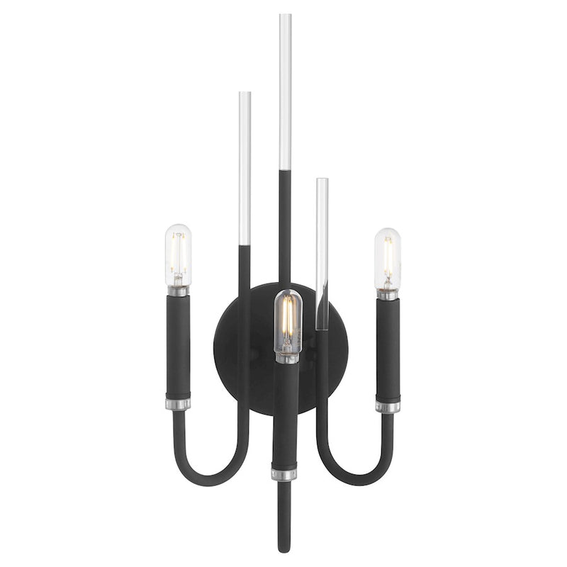 Quorum Summit 3Lt Wall Mount, Textured Black