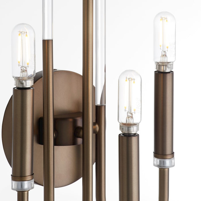 Quorum Summit 3Lt Wall Mount, Dark Brass