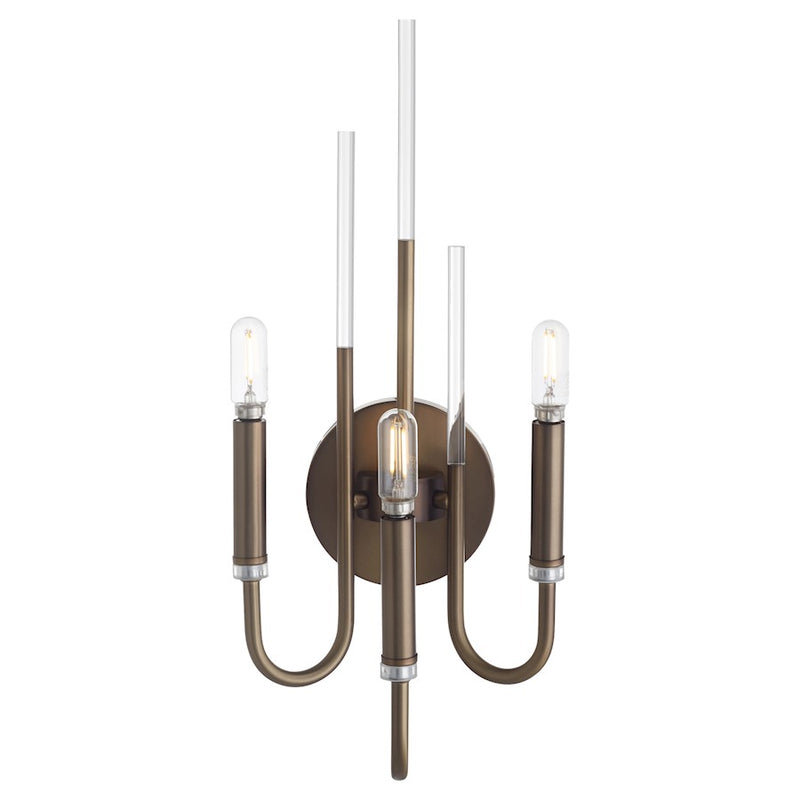 Quorum Summit 3Lt Wall Mount, Dark Brass