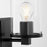 Quorum Bolton 1Lt Wall Mount, Matte Black/Clear