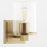Quorum Bolton 1Lt Wall Mount, Aged Brass/Clear