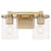 Quorum Bolton 2Lt Vanity, Aged Brass/Clear