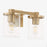 Quorum Bolton 2Lt Vanity, Aged Brass/Clear