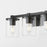 Quorum Bolton 3Lt Vanity, Matte Black/Clear