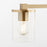 Quorum Bolton 4Lt Vanity, Aged Brass/Clear
