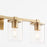 Quorum Bolton 4Lt Vanity, Aged Brass/Clear