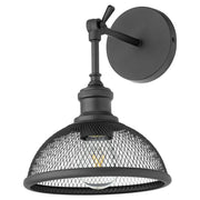 Quorum Omni 1 Light Small Industrial Wall Mount, Noir