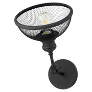 Quorum Omni 1 Light Small Industrial Wall Mount, Noir