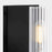 Quorum Kilbey 1Lt Wall Mount, Matte Black/Clear/Fluted