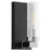 Quorum Kilbey 1Lt Wall Mount, Matte Black/Chrome/Clear/Fluted