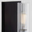 Quorum Kilbey 1Lt Wall Mount, Matte Black/Chrome/Clear/Fluted