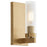 Quorum Kilbey 1Lt Wall Mount, Aged Brass/Clear/Fluted
