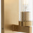 Quorum Kilbey 1Lt Wall Mount, Aged Brass/Clear/Fluted
