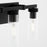 Quorum Kilbey 3Lt Vanity, Matte Black/Clear/Fluted