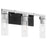 Quorum Kilbey 3Lt Vanty, Matte Black/Clear/Fluted