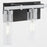 Quorum Kilbey 3Lt Vanty, Matte Black/Clear/Fluted