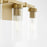 Quorum Kilbey 3Lt Vanity, Aged Brass/Clear/Fluted