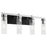 Quorum Kilbey 4Lt Vanty, Matte Black/Clear/Fluted