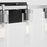 Quorum Kilbey 4Lt Vanty, Matte Black/Clear/Fluted