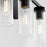 Quorum Kilbey 5Lt Vanity, Matte Black/Clear/Fluted