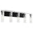 Quorum Kilbey 5Lt Vanty, Matte Black/Clear/Fluted