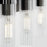 Quorum Kilbey 5Lt Vanty, Matte Black/Clear/Fluted