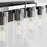 Quorum Kilbey 5Lt Vanty, Matte Black/Clear/Fluted