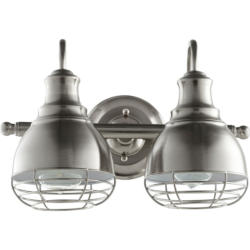 Quorum Arbor 2 Light 14.5' Vanity, Satin Nickel