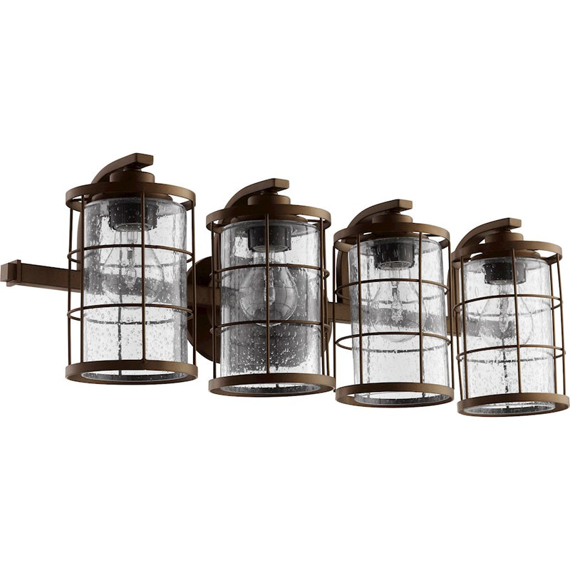 Quorum Ellis 4 Light 26.25' Vanity, Oiled Bronze