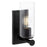 Quorum Juniper 1Lt Wall Mount, Matte Black/Clear/Fluted