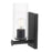 Quorum Juniper 1Lt Wall Mount, Matte Black/Clear/Fluted