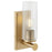 Quorum Juniper 1Lt Wall Mount, Aged Brass/Clear/Fluted