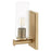 Quorum Juniper 1Lt Wall Mount, Aged Brass/Clear/Fluted