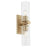 Quorum Juniper 2Lt Wall Mount, Aged Brass/Clear/Fluted