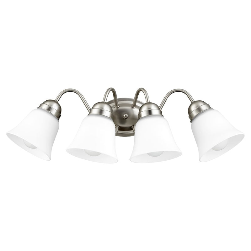 Quorum 4 Light Wall Mount, Satin Nickel