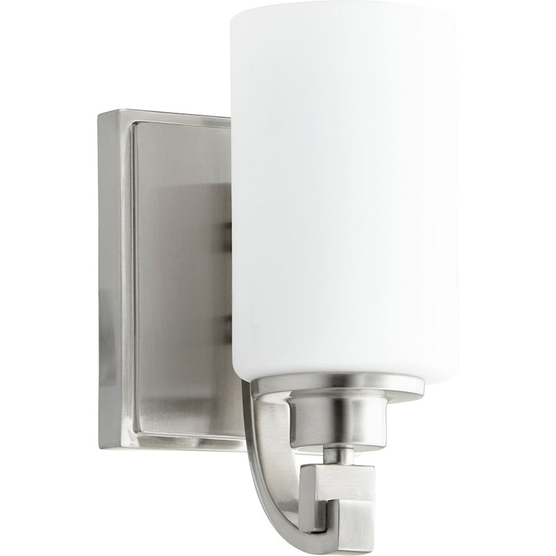 Quorum Lancaster 1 Light 5' Wall Mount, Satin Nickel