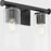 Quorum Juniper 2Lt Vanity, Matte Black/Clear/Fluted