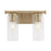 Quorum Juniper 2Lt Vanity, Aged Brass/Clear/Fluted
