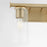Quorum Juniper 2Lt Vanity, Aged Brass/Clear/Fluted