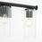 Quorum Juniper 3Lt Vanity, Matte Black/Clear/Fluted