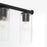 Quorum Juniper 3Lt Vanity, Matte Black/Clear/Fluted