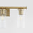 Quorum Juniper 3Lt Vanity, Aged Brass/Clear/Fluted