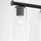 Quorum Juniper 4Lt Vanity, Matte Black/Clear/Fluted