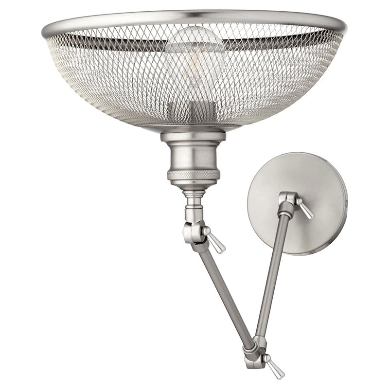 Quorum Omni 1 Light Large Wall Mount, Satin Nickel