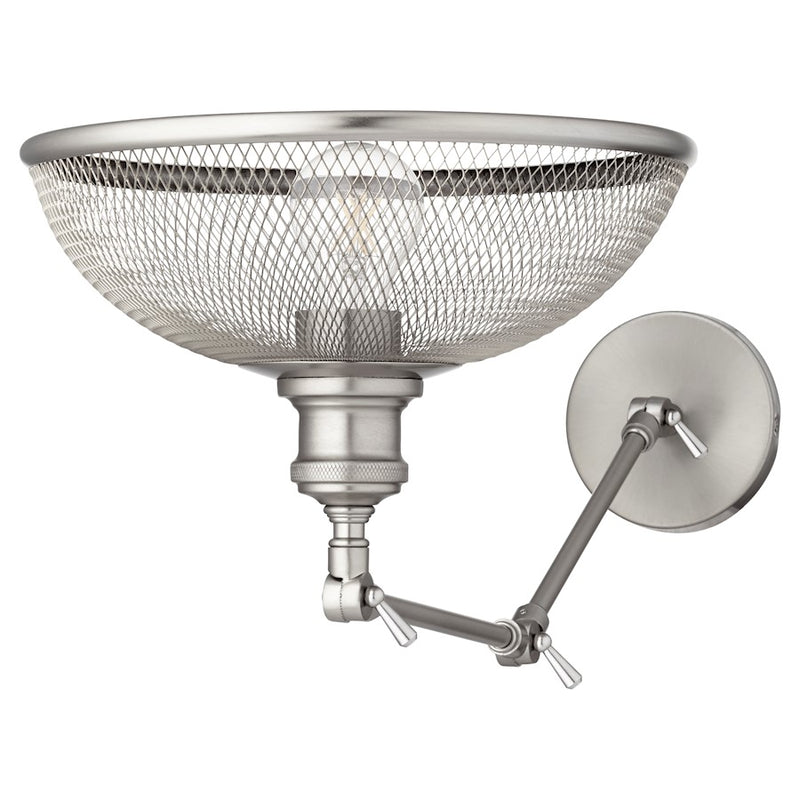 Quorum Omni 1 Light Large Wall Mount, Satin Nickel