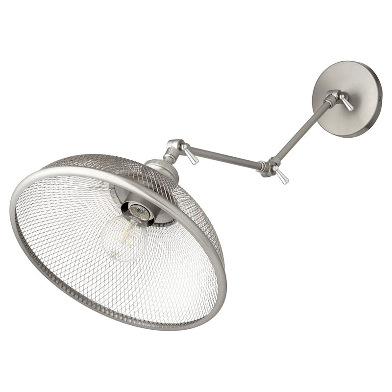 Quorum Omni 1 Light Large Wall Mount, Satin Nickel